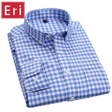 Oxford Men Shirt 2017 Brand Business Casual Long Sleeve Turn-down Collar Men's Dress Shirt Social Cotton Clothes Plus Size X089