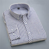Oxford Men Shirt 2017 Brand Business Casual Long Sleeve Turn-down Collar Men's Dress Shirt Social Cotton Clothes Plus Size X089