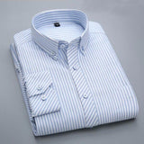 Oxford Men Shirt 2017 Brand Business Casual Long Sleeve Turn-down Collar Men's Dress Shirt Social Cotton Clothes Plus Size X089