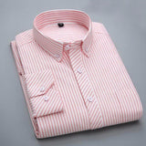 Oxford Men Shirt 2017 Brand Business Casual Long Sleeve Turn-down Collar Men's Dress Shirt Social Cotton Clothes Plus Size X089