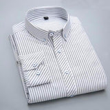 Oxford Men Shirt 2017 Brand Business Casual Long Sleeve Turn-down Collar Men's Dress Shirt Social Cotton Clothes Plus Size X089