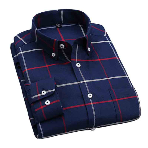 Camisa New Fashion 2017 New Men Shirts Plaid Leisure Slim Fit Shirt Long Sleeve Flannel High Quality Mens Clothes