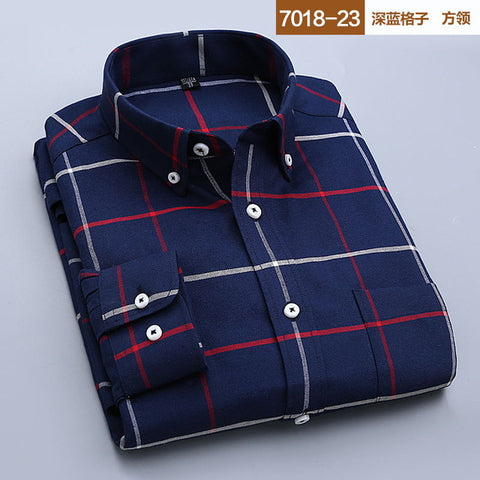 Camisa New Fashion 2017 New Men Shirts Plaid Leisure Slim Fit Shirt Long Sleeve Flannel High Quality Mens Clothes