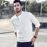 2017 Spring Mens Casual Shirts Patchwork Zipper Black White Brand Clothing For Man's Long Sleeve Clothes Male Wear Slim Fit Tops
