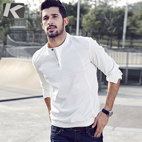 2017 Spring Mens Casual Shirts Patchwork Zipper Black White Brand Clothing For Man's Long Sleeve Clothes Male Wear Slim Fit Tops