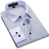 Men Shirt  2017 Striped Shirt Men Brand PINMA Casual Long Sleeve Turn-down Collar Striped Men Dress Shirt Men Clothes 5XL 6XL