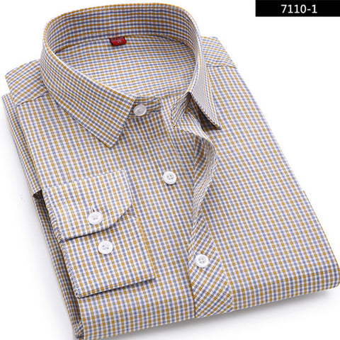 High Quality 2017 Men's Casual Plaid Shirts Long Sleeve Slim Fit 100% Cotton Shirt Leisure Styles Man Clothes Male New Fashion