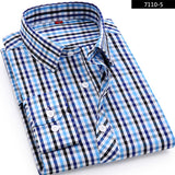 High Quality 2017 Men's Casual Plaid Shirts Long Sleeve Slim Fit 100% Cotton Shirt Leisure Styles Man Clothes Male New Fashion