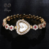 Xinge Luxury Women Rose Gold Watches Zircon Crystal Bracelet Watch Business Quartz Wristwatches Ladies Dress Fashion Wrist Watch