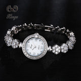 Xinge Luxury Women Rose Gold Watches Zircon Crystal Bracelet Watch Business Quartz Wristwatches Ladies Dress Fashion Wrist Watch