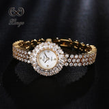 Xinge Luxury Women Rose Gold Watches Zircon Crystal Bracelet Watch Business Quartz Wristwatches Ladies Dress Fashion Wrist Watch