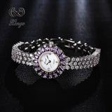 Xinge Luxury Women Rose Gold Watches Zircon Crystal Bracelet Watch Business Quartz Wristwatches Ladies Dress Fashion Wrist Watch