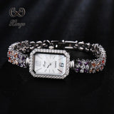 Xinge Luxury Women Rose Gold Watches Zircon Crystal Bracelet Watch Business Quartz Wristwatches Ladies Dress Fashion Wrist Watch