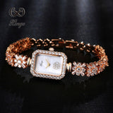 Xinge Luxury Women Rose Gold Watches Zircon Crystal Bracelet Watch Business Quartz Wristwatches Ladies Dress Fashion Wrist Watch