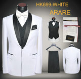 Men Wedding Dress Suits 2017 Latest Coat Pants Vest Design Wedding Suit Set Slim Fit Round Collar Prom Party Wedding Suits Navy
