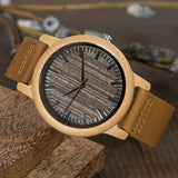 BOBO BIRD WL10 Womens Casual Antique Round Bamboo Wooden Watch for Men Leather Strap Lady Watches Top Brand Luxury Wrist Watch