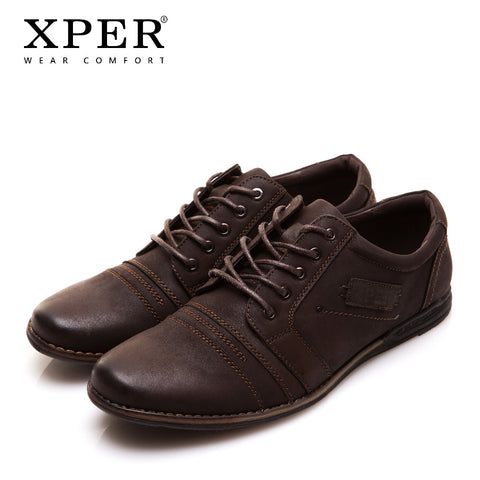 2017 XPER Brand Men Shoes Lace-up Men Casual Shoes Big Size Business Shoes Leisure