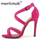 Merkmak Clearance Women Sexy Shoes Stylish 11CM Thin High Heels Pumps Transparent Wedding Party Office Women Shoes Super Cheap!