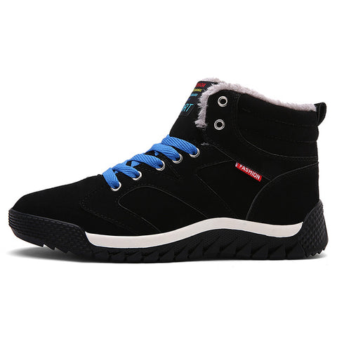 MVVT Super Warm Winter Shoes Men Casual Shoes With Fur Keep Warm Snow Shoes Suede Outdoor zapatos hombre