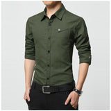 2017 New Autumn Fashion Men Clothes Slim Fit Men Long Sleeve Shirt Men Casual Men Shirt