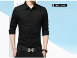 2017 New Autumn Fashion Men Clothes Slim Fit Men Long Sleeve Shirt Men Casual Men Shirt