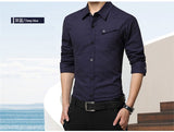 2017 New Autumn Fashion Men Clothes Slim Fit Men Long Sleeve Shirt Men Casual Men Shirt