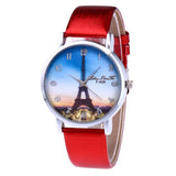 Fashion Ladies Leisure Artificial Leather Quartz Simulation Watch