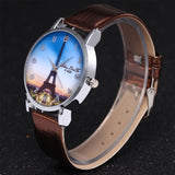 Fashion Ladies Leisure Artificial Leather Quartz Simulation Watch