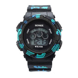 Waterproofol Mens Boys LED Quartz Alarm Date Sports Wrist Watch