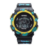 Waterproofol Mens Boys LED Quartz Alarm Date Sports Wrist Watch