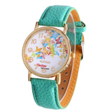 Butterfly Patterns Leather Band Analog Quartz Vogue Wrist Watches