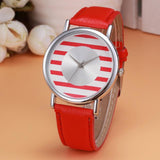 Womens Retro Design Leather Band Analog Alloy Quartz Wrist Watch