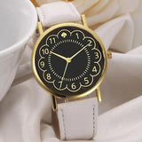 Women Girl Lide Leather Band Analog Quartz Watches Wrist Watch