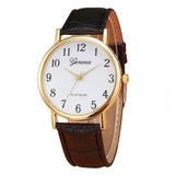 Retro Design Leather Band Analog Alloy Quartz Wrist Watch