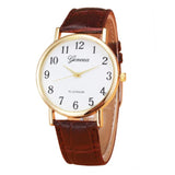Retro Design Leather Band Analog Alloy Quartz Wrist Watch