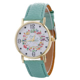 Stylish Fruit And Vegetable Printing Leather Bracelet Lady Womans Wrist Watch