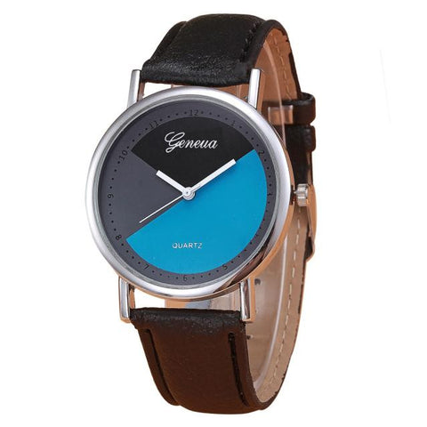 Womens Retro Design Leather Band Analog Alloy Quartz Wrist Watch