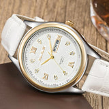 Luxury Quartz Sport Stainless Steel Leather Band Wrist Waterproof Calendar Watch