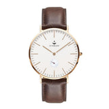 SUNBLON Women's Quartz Stainless Steel Dress Watch With Leather Band