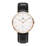 SUNBLON Women's Quartz Stainless Steel Dress Watch With Leather Band