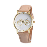 Unisex Bicycle Pattern Dial Leather Band Quartz Analog Wrist Watch