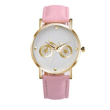 Unisex Bicycle Pattern Dial Leather Band Quartz Analog Wrist Watch