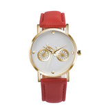 Unisex Bicycle Pattern Dial Leather Band Quartz Analog Wrist Watch
