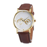 Unisex Bicycle Pattern Dial Leather Band Quartz Analog Wrist Watch