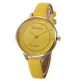 Women Casual Checkers Faux Leather Quartz Analog Wrist Watch