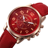 Women Casual Checkers Faux Leather Quartz Analog Wrist Watch