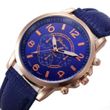 Women Casual Checkers Faux Leather Quartz Analog Wrist Watch
