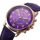 Women Casual Checkers Faux Leather Quartz Analog Wrist Watch