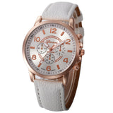 Women Casual Checkers Faux Leather Quartz Analog Wrist Watch