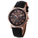 Women Casual Checkers Faux Leather Quartz Analog Wrist Watch
